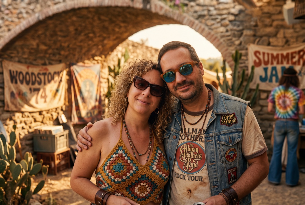 Chusa y Laja en Woodstock